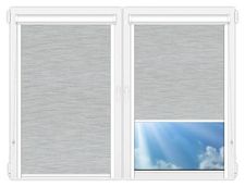 Кассетные рулонные шторы UNI Корсо светло-серый цена. Купить в «Мастерская Жалюзи»